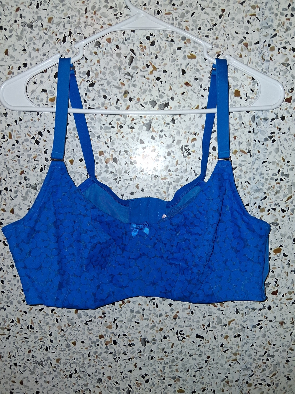 Savage × Fenty Royal Blue Lace Unlined Bra 42C